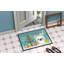 Paillasson d’extérieur antidérapant en forme d’arbre de Noël et Pekingese-1816848071