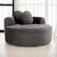 Canapé-lit rond en nuage avec mousse à mémoire de forme, canapé-lit modulaire moderne avec 2 coussins décoratifs pour le salon-1313986487