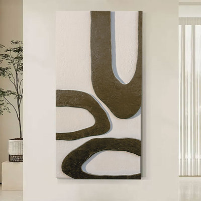 Mid-Century Modern Canvas Rectangular Wall art for Living Room