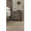 Table de chevet transitionnelle à 2 tiroirs, table de chevet pour chambre à coucher
