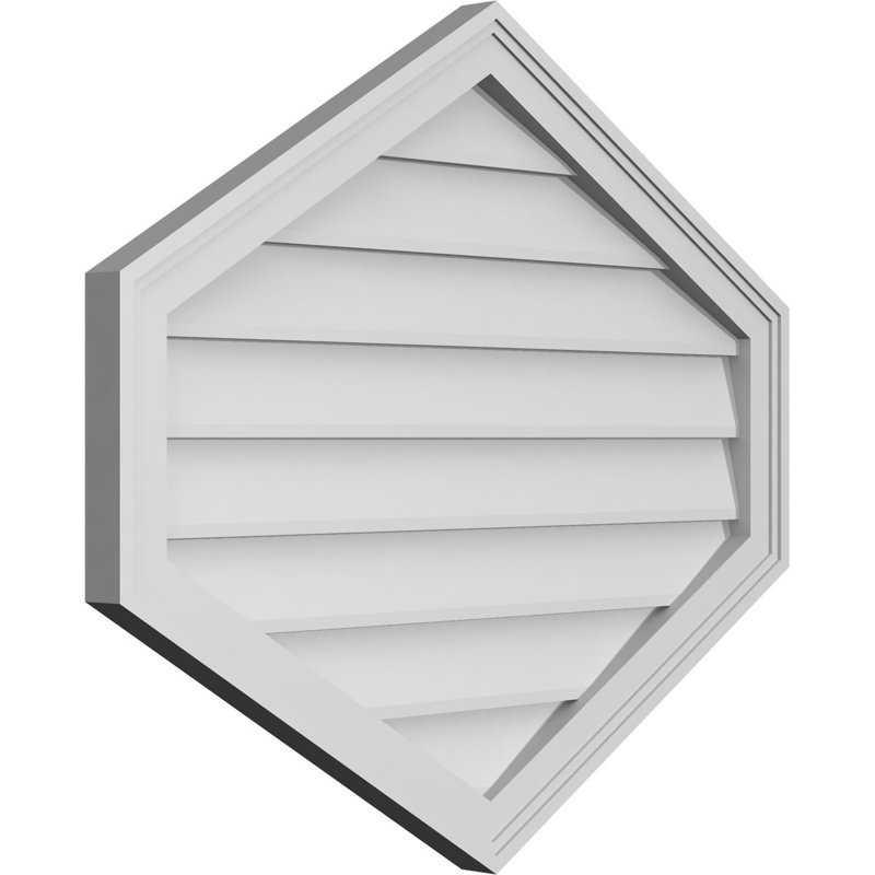 Ventilé vertical à pignon vertical 7/12 po, H 28 po x l 32 po x P 1,5 po