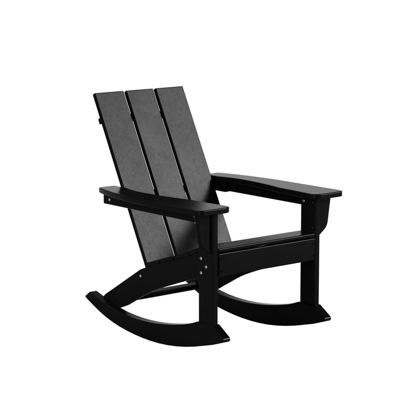 Chaise Adirondack berçante en plastique Joubert, Noir