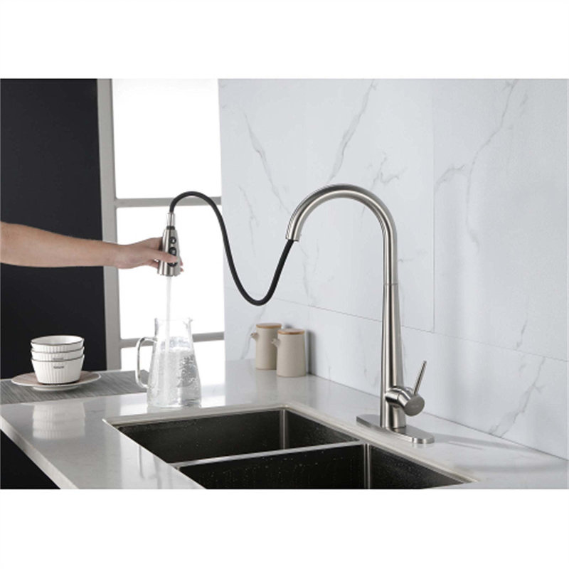 Red Cloud Pull Down Kitchen Faucet, Silver