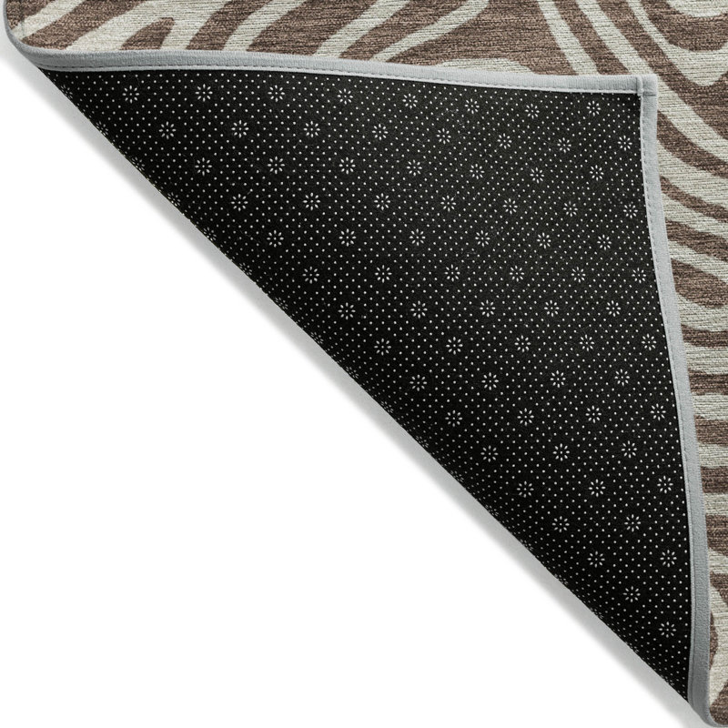 Raya Brown Washable Indoor-Outdoor Rug - , 3' x 5'
