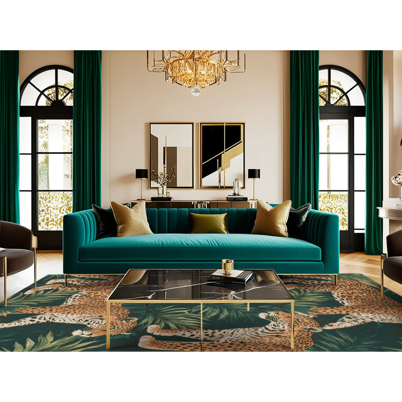  Tapis lavable Jaguars Big Cats, Rectangulaire 8 pi x 10 pi