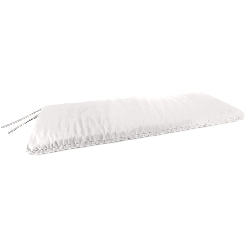 Sunbrella 48" x 18" Outdoor Bench Cushion with Ties, Canvas Linen