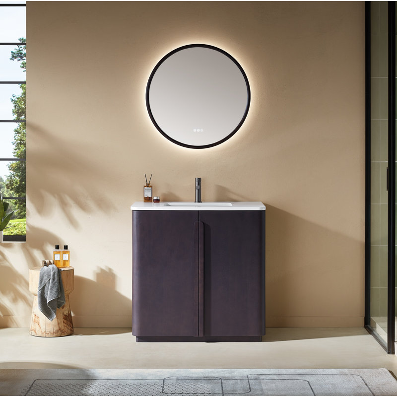 Parma 36" W Single Vanity, Espresso Oak