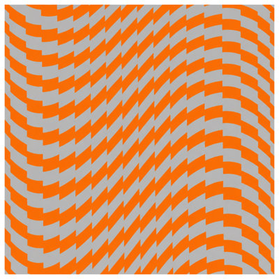 Édredon orange gris à illusion optique