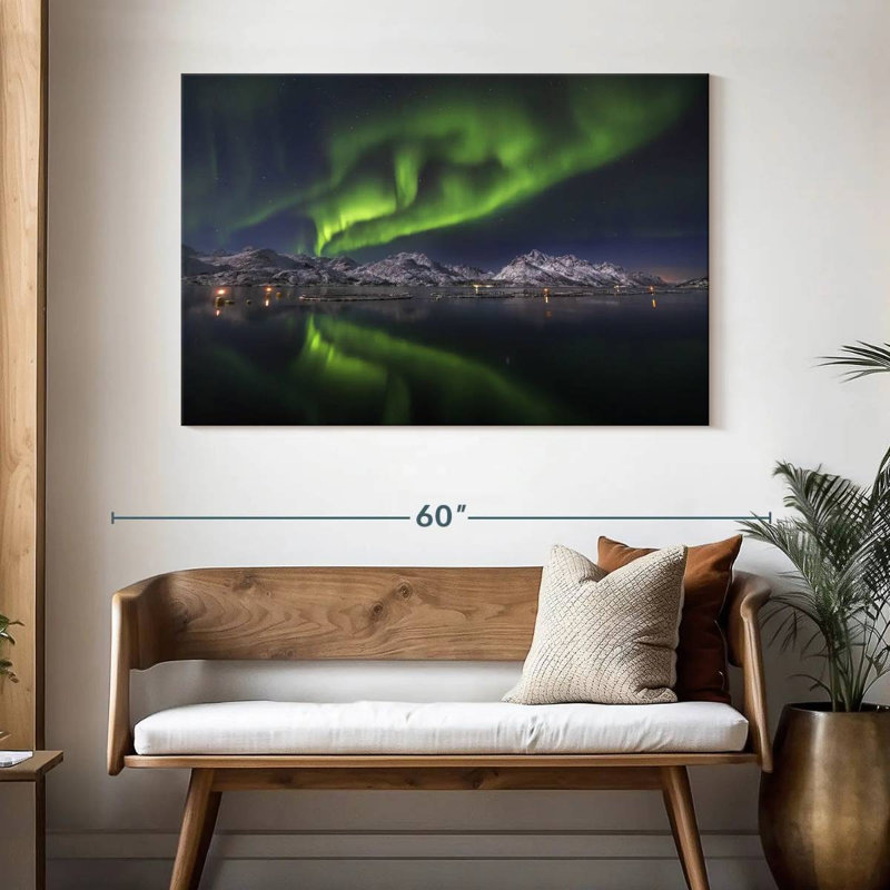 Alvord Northern Lights Reflection, H 32 po x l 48 po