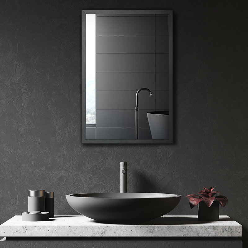 Armoire de rangement pour salle de bain avec miroir, noir - Augmentez vos options Armoire à pharmacie avec rangement, noir. Maximiser l'organisation de l'utilisation de l'espace. Matériaux en acier inoxydable et aluminium. Peut accueillir