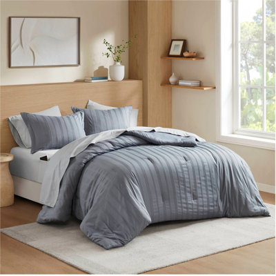 7-Piece Woven Striped Comforter Set