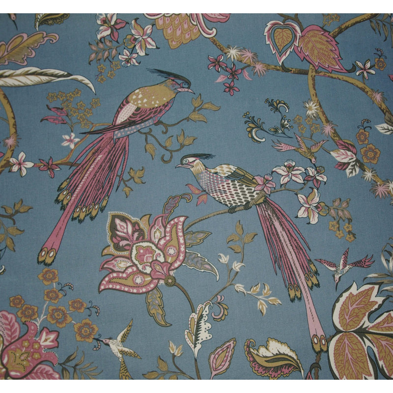 Slossberg Pencil Pleat Room Darkening Door Curtain, Duck Egg
