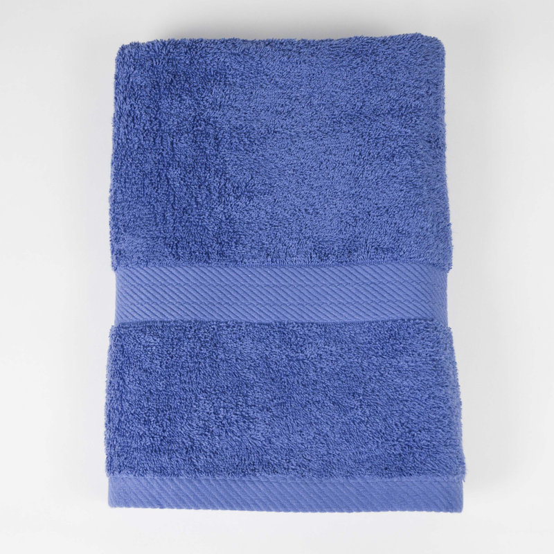 Ensemble de serviettes de plage en coton 3 pièces 100% staybright, Bleu royal