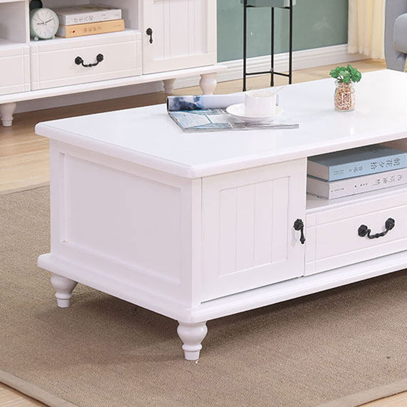 Table basse minimaliste de style américain, Blanc