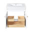 Meuble-lavabo 30 po avec lavabo en céramique, armoire de rangement autoportante moderne avec poignées dorées, portes à fermeture douce-739927839