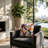 Print Abstract Linen Outdoor Reversible Throw Pillow-1777946374