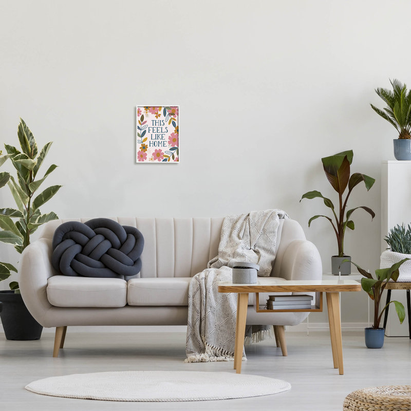 This Feels Like Home at-067, H 14 po x l 11 po x P 1,5 po, Giclée encadrée blanc bord de mer