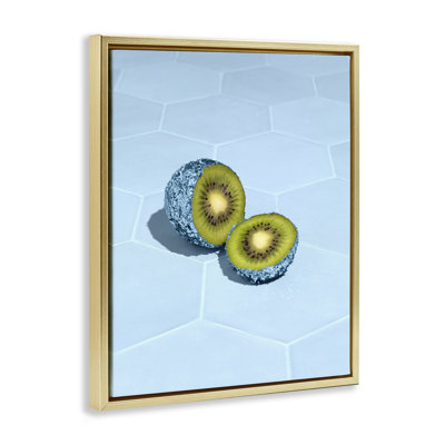Cadre flottant bleu kiwi scintillant, design par Lish Creative