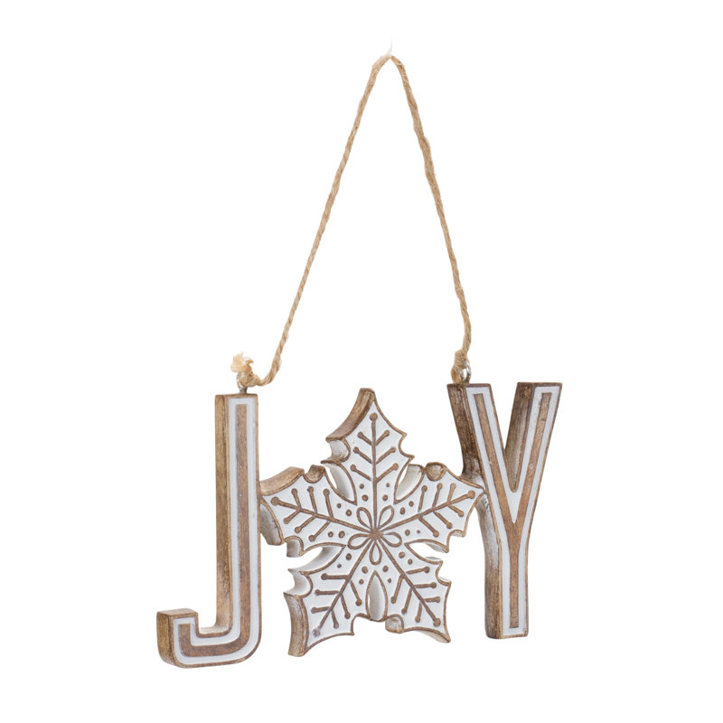 3.5'' Resin Christmas Phrases Holiday Shaped Ornament