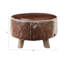Repose-pieds rond en cuir de vache Yessia