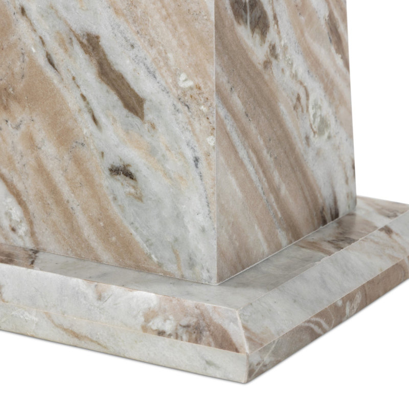 Ellric Decorative Object, Beige Marble