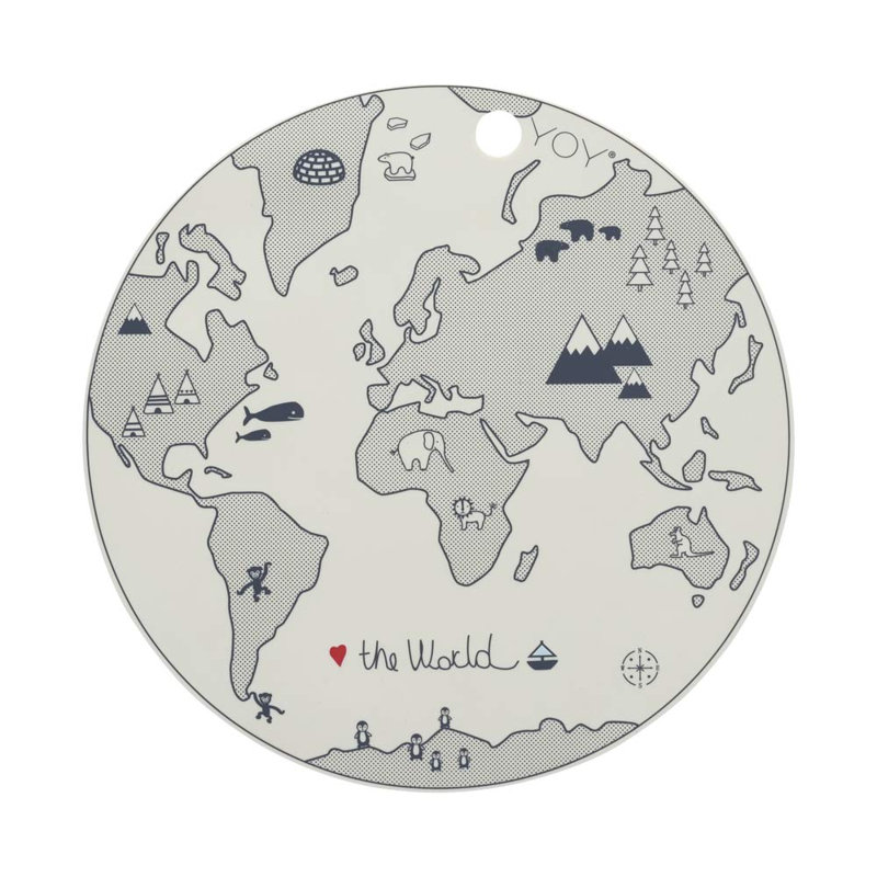 World Silicone Round Placemat