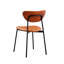 Chaise de salle à manger en similicuir brun clair-49292787