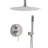 Dome shower system Shower head combination set wall mounted with 10 inch shower head and hand held shower head, brushed nickel finish