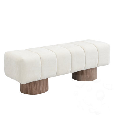 Marlon Dining Bench With Wooden Base