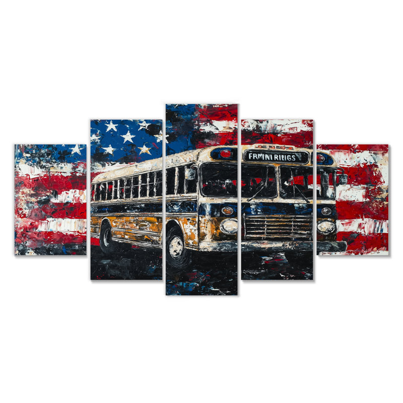 5 pièces d'art mural Lafréqua - Patriotiste américain