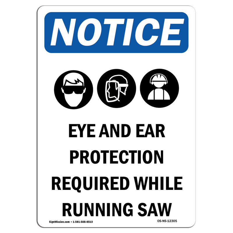 Eye and Ear Protection Sign