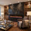Linear Recessed-In Electric Fireplace With Remote Control, Adjustable Heat & Timer-1023105740