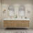 83.4" Wall-Mounted Double Bathroom Vanity Set-70381378