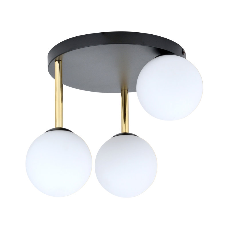 Wobna 3 - Light Geometric Chandelier, Black, White