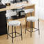Quisto Upholstered Counter Stool with Metal Frame