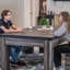 La table combinée 3-en-1 Hampton American de 7 pi comprend une table de billard, une table de ping-pong et une table de salle à manger avec banc de rangement double-135909005-93633284