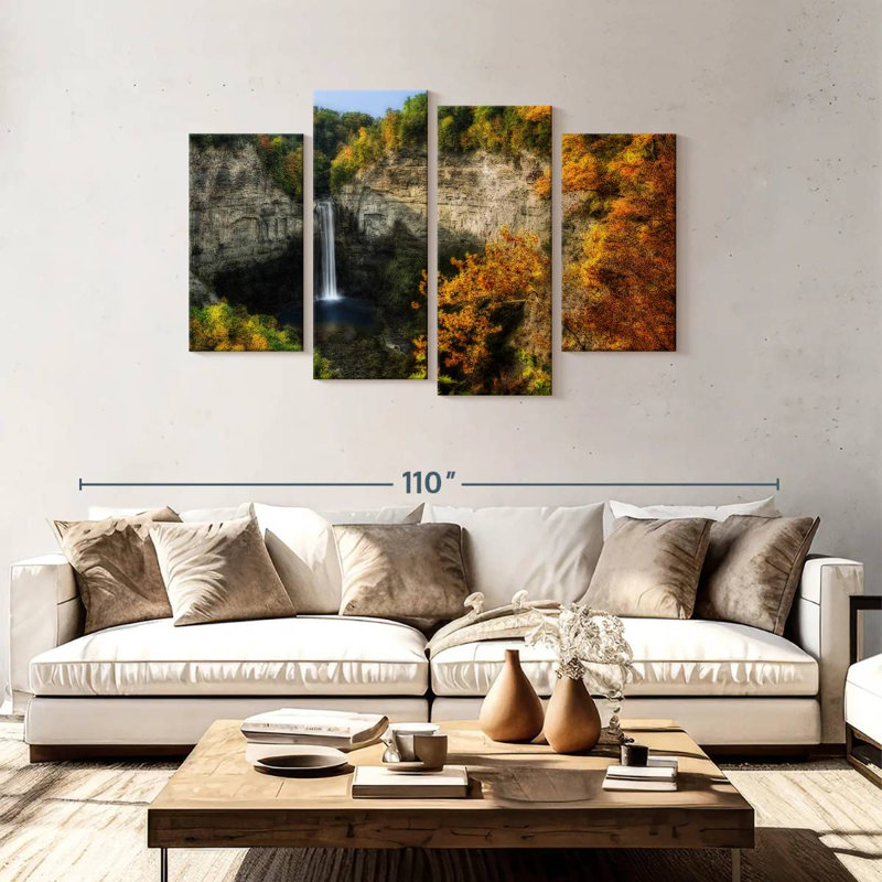 Alvord Taughannock Waterfall, 48" H x 75" W