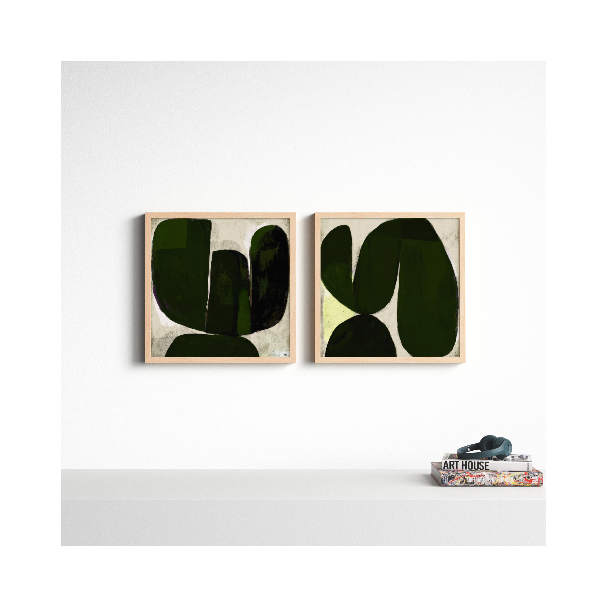 Succulent Set Of 2 by StudioM, Brown, 24" H x 24" W x 1.25" D