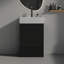 Meuble-lavabo rayé noir 20 po, profondeur 19,74 po, rangement organisé 28,08 po, efficace