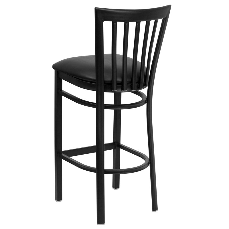 Lyman Counter Stool with Metal Frame, Black, Bar Stool (29” Seat Height), 2