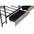 Corner Daybed  Frame With Bookcase,LED Light And Charging Station-1431306838