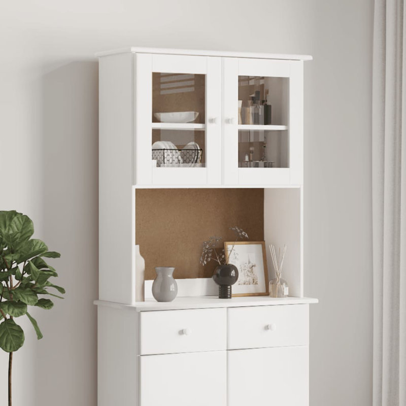 Minhazul 77cm Solid Wood Sideboard, White