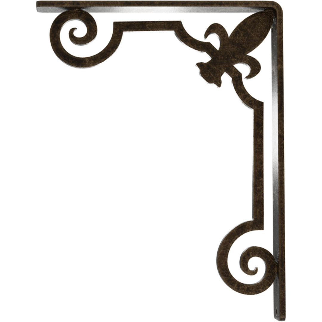 Fleur De Lis Wrought Iron Bracket Ekena Millwork 