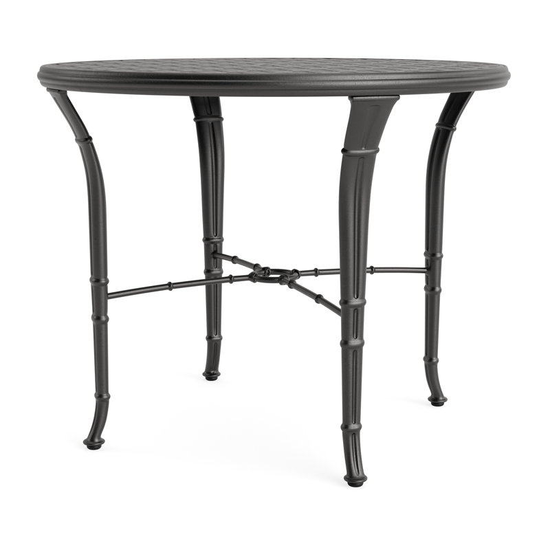 Calcutta Outdoor Round Bistro Table, Textured Pewter