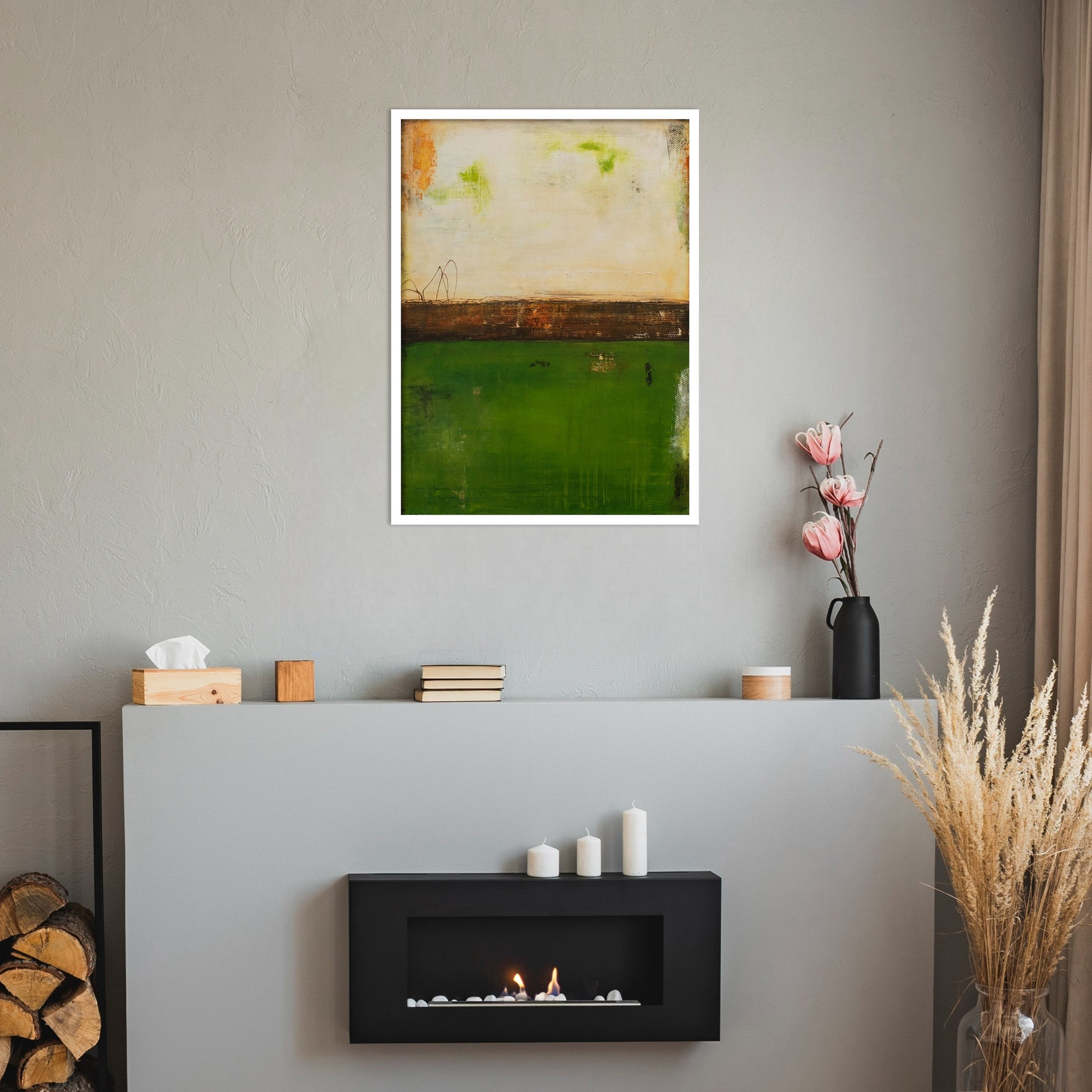 Forest Hill Trail by Mauro Wood Framed Wall Art Print, White, 33" H x 25" W