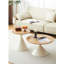 TABLE RONDE BLANC + BOIS