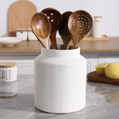 Farmhouse Ceramic Kitchen Utensil Rack