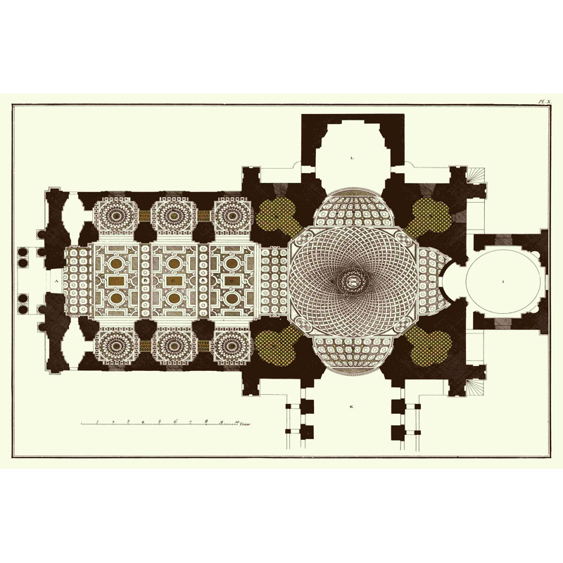 Marqueterie française II, H 8 po x l 12 po