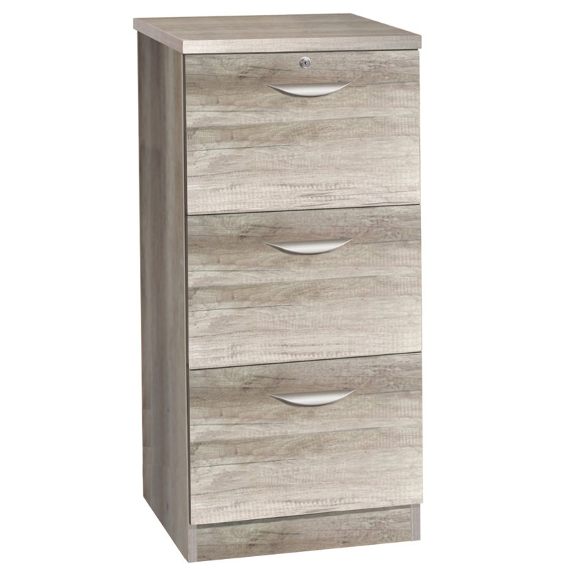 Effie 48cm Wide 3 -Drawer File Cabinet, Grey Nebraska
