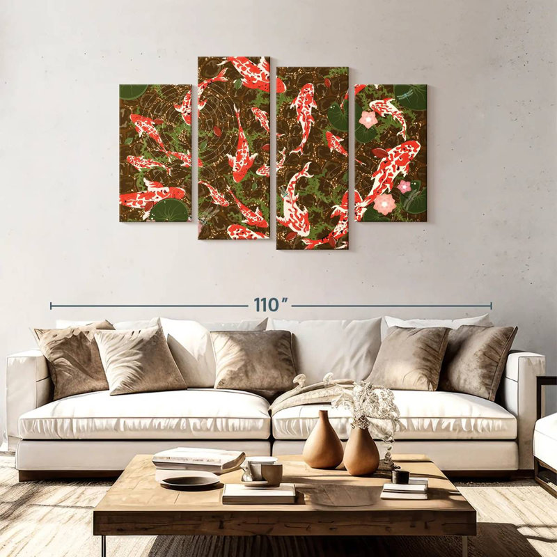 Brampt Koi Pond Patterns, 48" H x 75" W